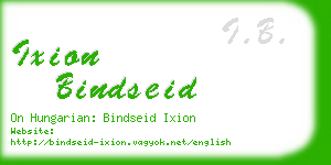 ixion bindseid business card